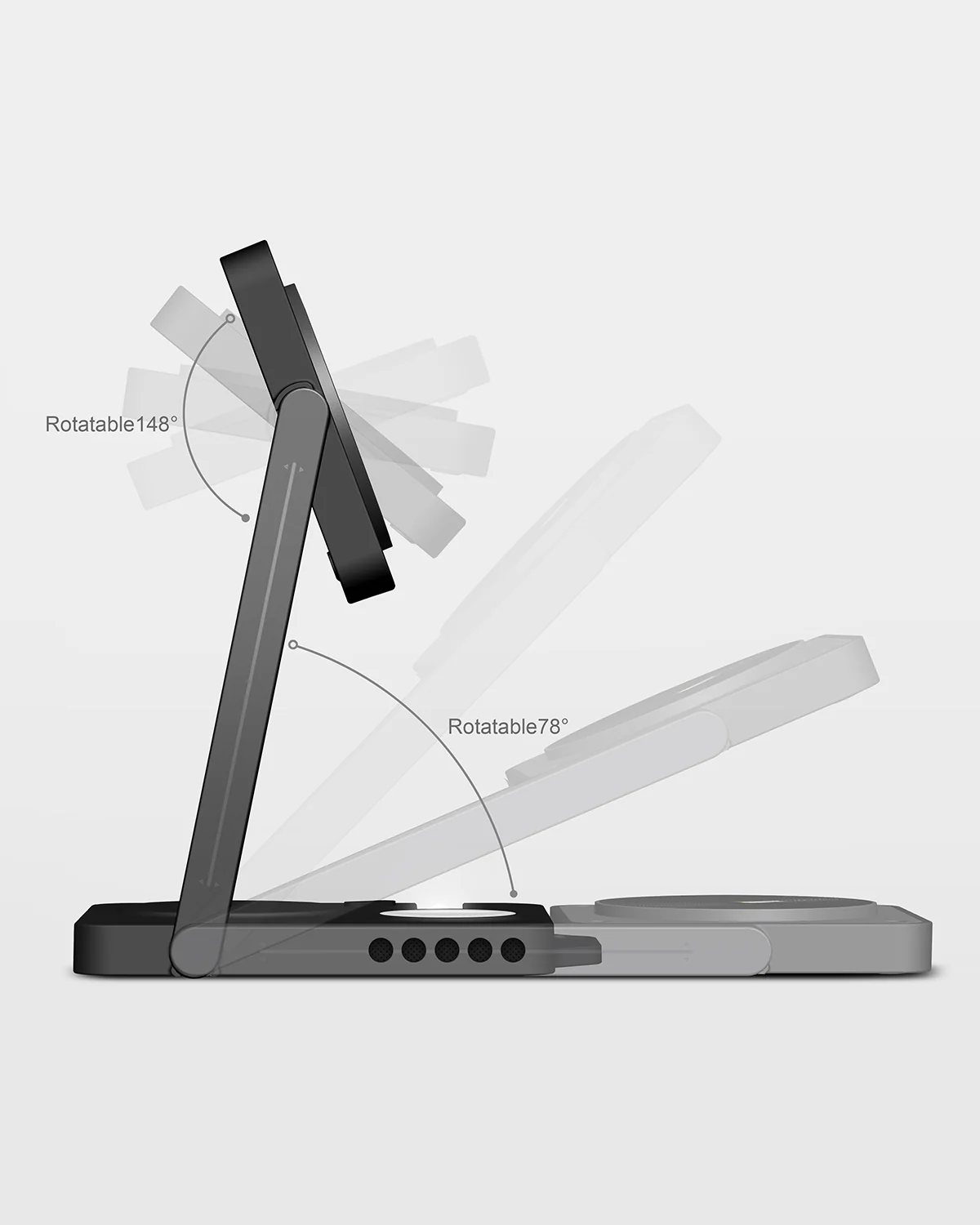 M01 4-in-1 Folding Wireless Charging Station & Pad | Magnetic - Image 3