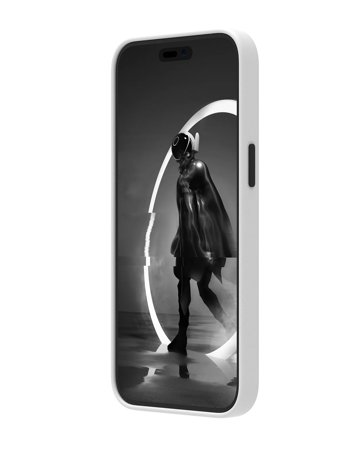 A05 Vegan Leather Case for iPhone 14 Pro/PM | Cooling Window | White | Magnetic - Image 6