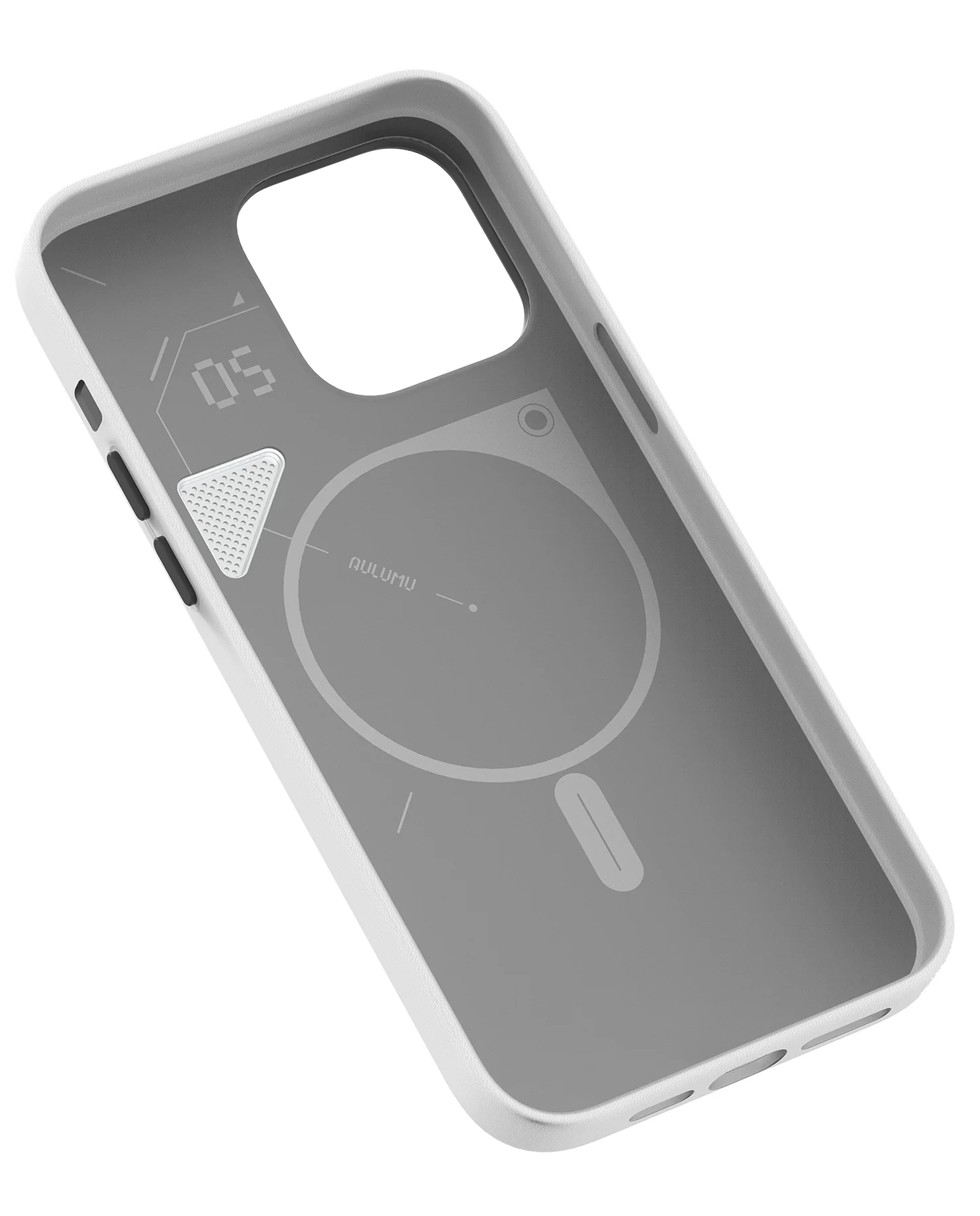 A05 Vegan Leather Case for iPhone 14 Pro/PM | Cooling Window | White | Magnetic - Image 7