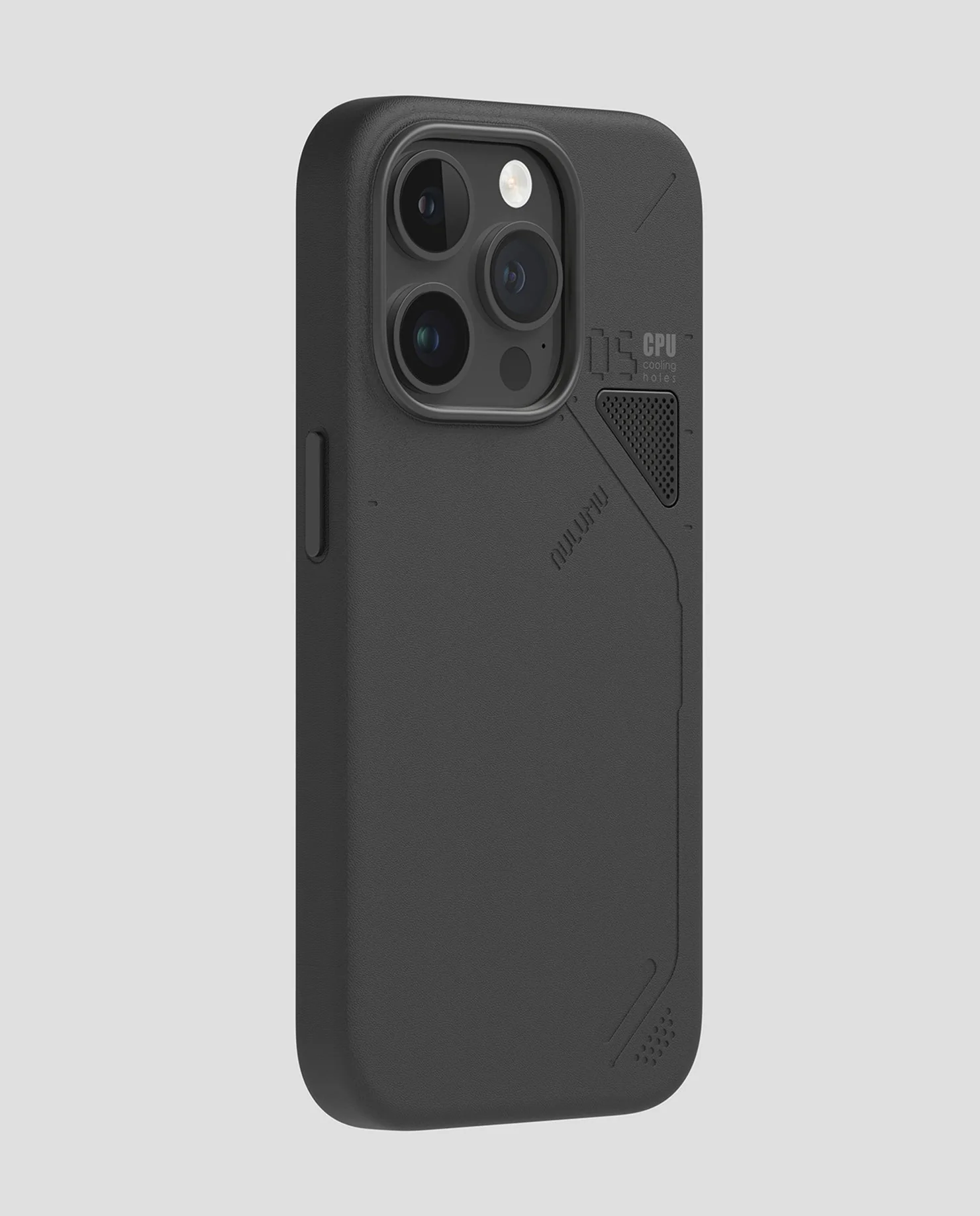 A05 Vegan Leather Case for iPhone 14 Pro/PM | Cooling Window | Black | Magnetic - Image 4