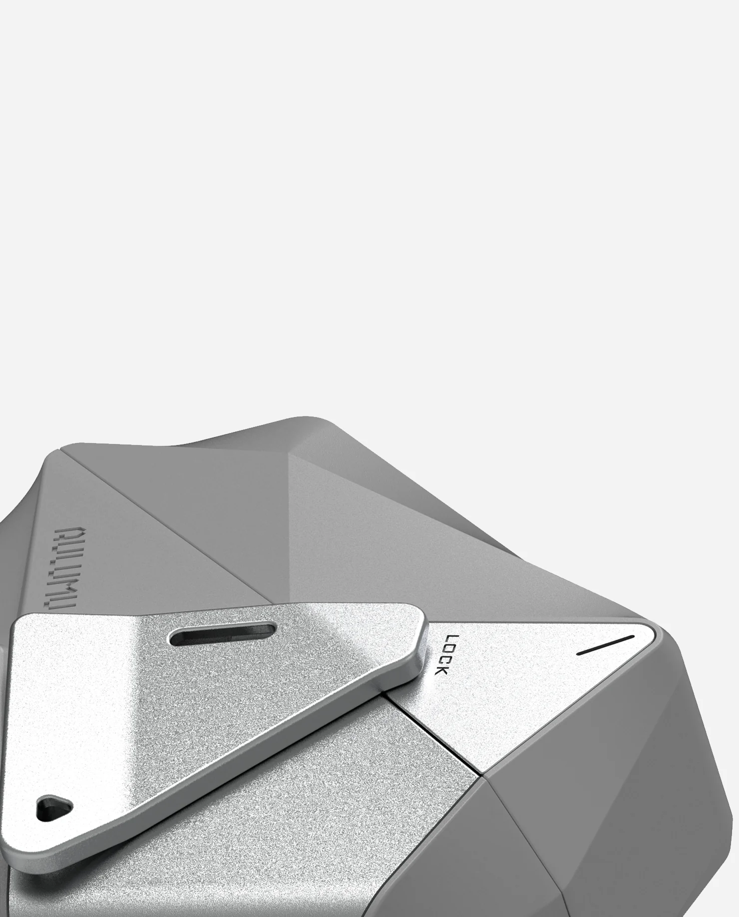 A09 Geometric Case for AirPods 1/2 | Lock & Lanyard | Gray - Image 4