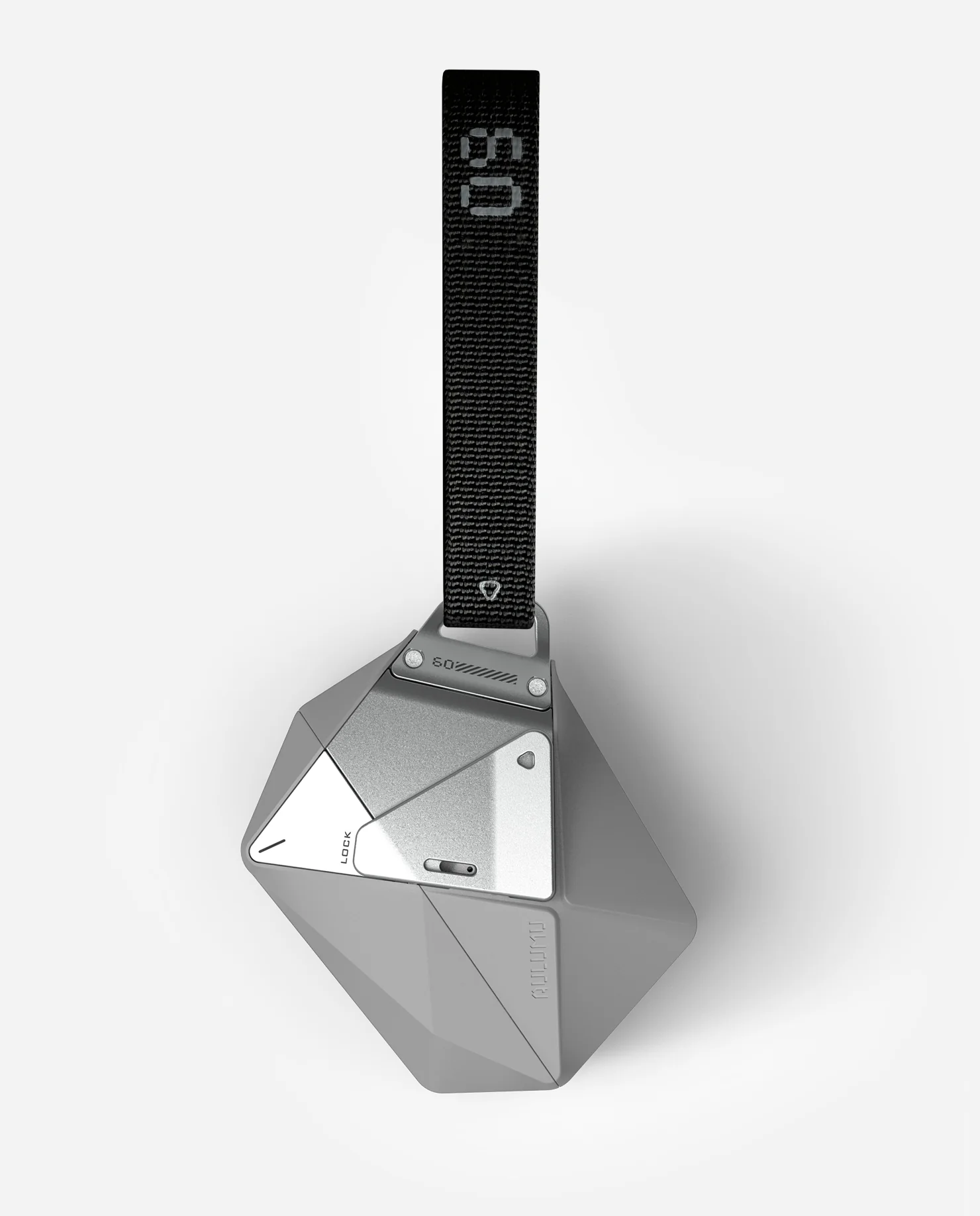 A09 Geometric Case for AirPods 1/2 | Lock & Lanyard | Gray - Image 5