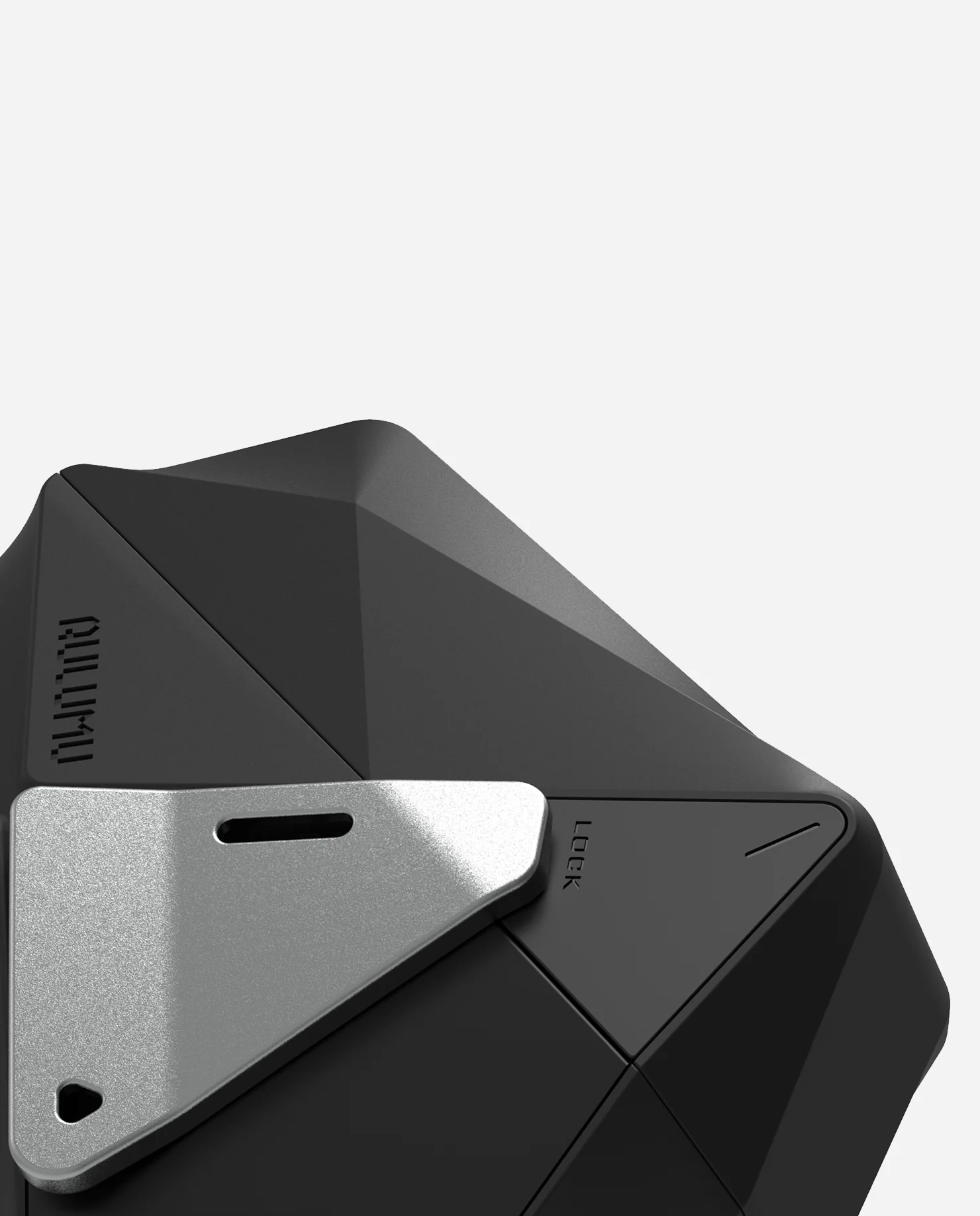 A09 Geometric Case for AirPods 1/2 | Lock & Lanyard | Black - Image 5