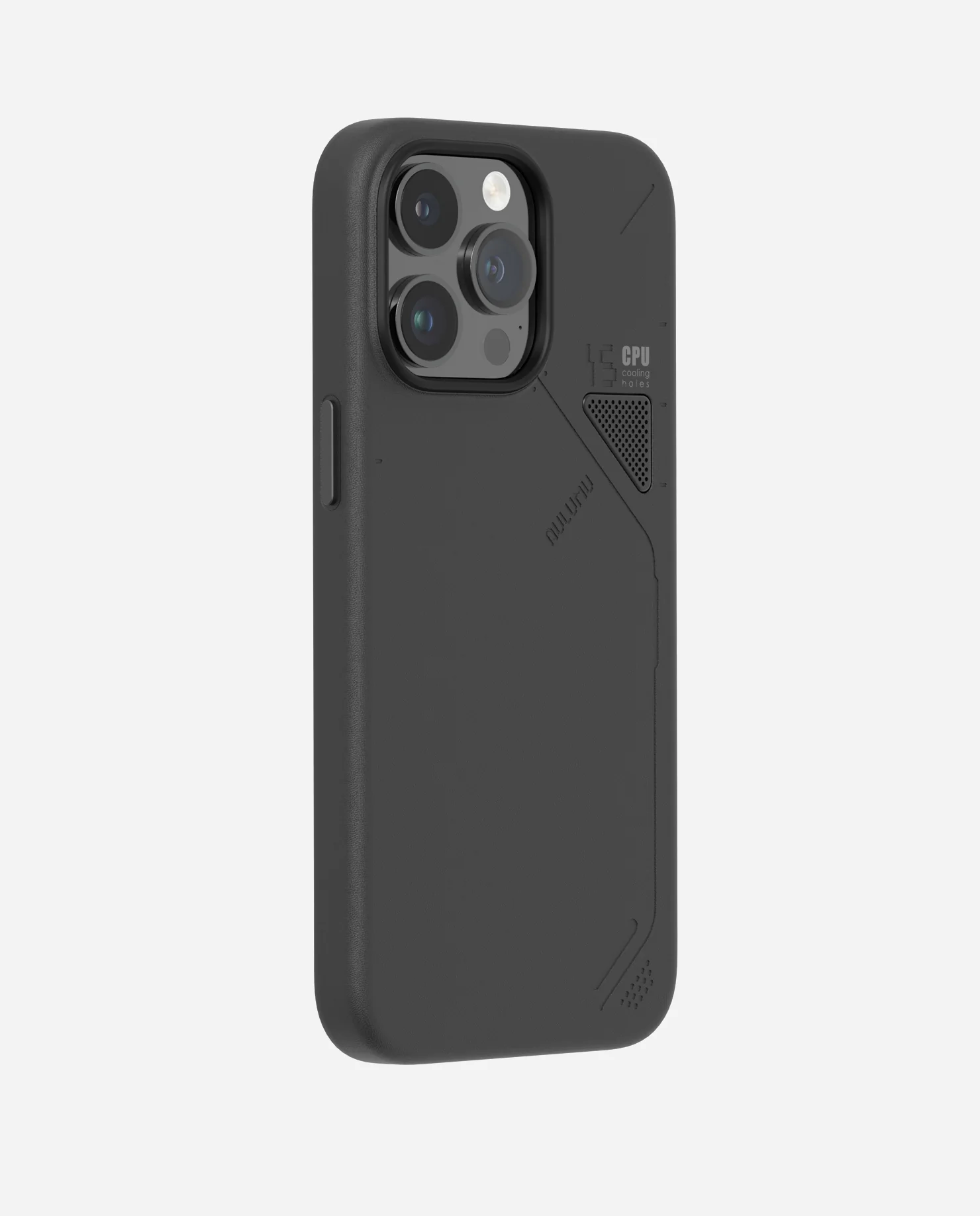 A15 Vegan Leather Case for iPhone 15 Series | Cooling Window | Black | Magnetic - Image 4