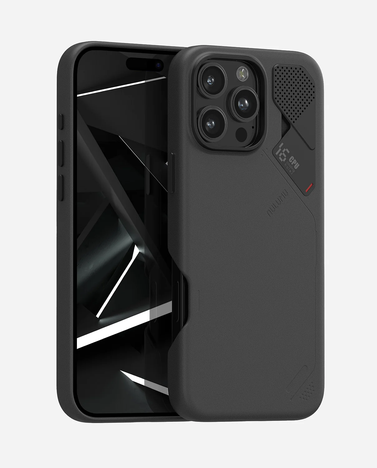 A16 Vegan Leather Case for iPhone 16 Pro Series | Cutout Version | Real Cooling | White & Black | Magnetic - Image 4