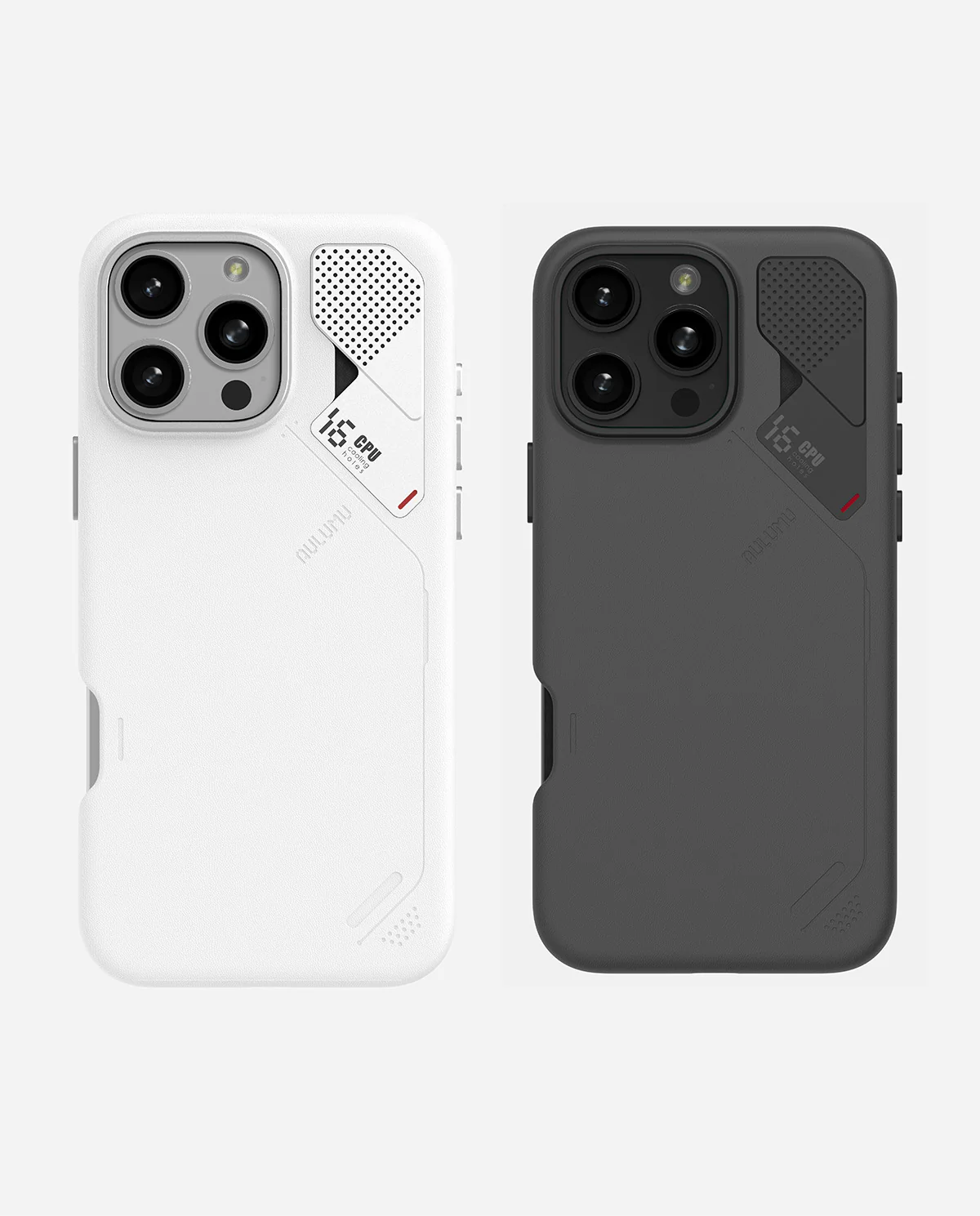 A16 Vegan Leather Case for iPhone 16 Pro Series | Cutout Version | Real Cooling | White & Black | Magnetic - Image 7
