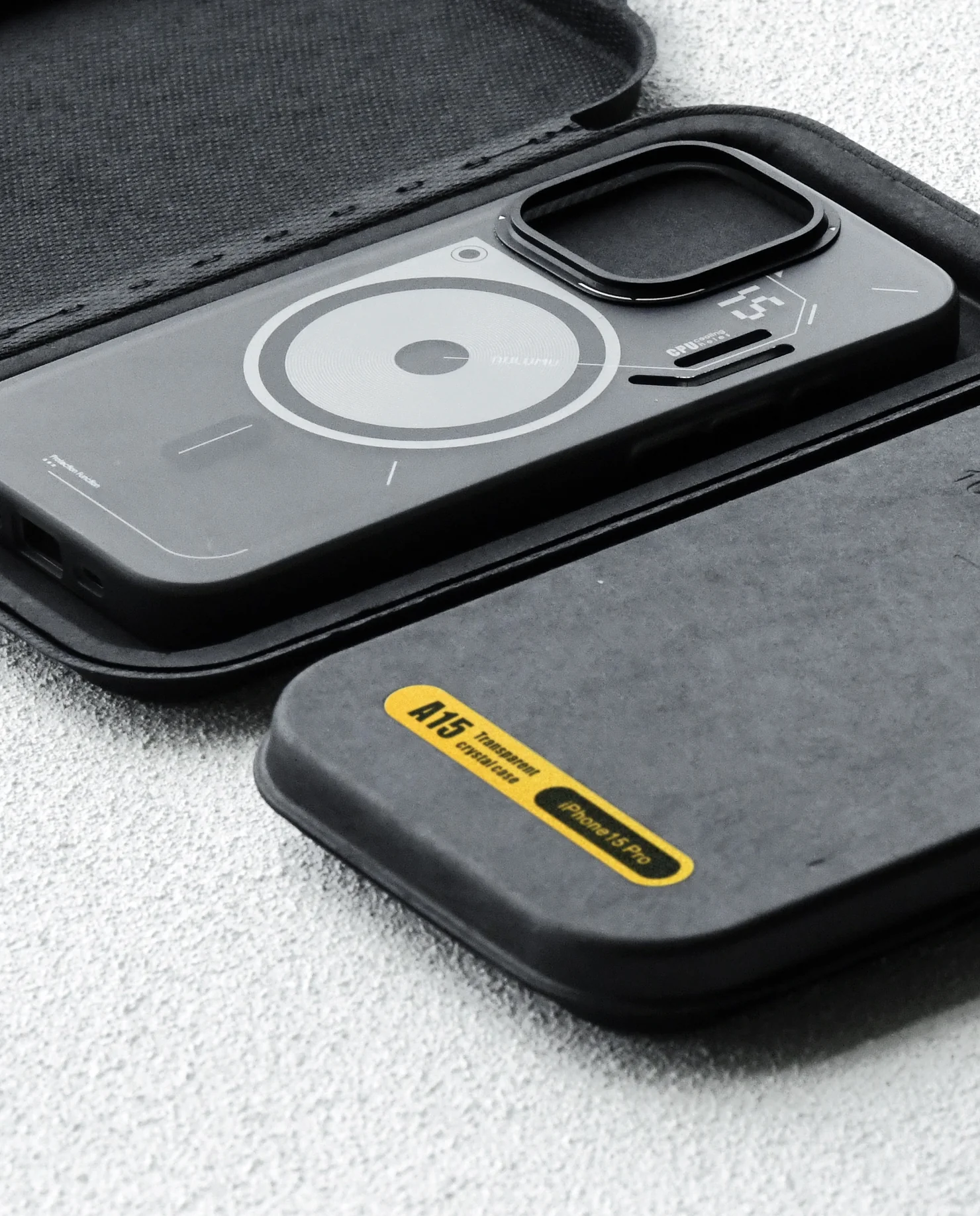 A15 Semi-Translucent Frosted Case for iPhone 15 Series | Unique Cooling Window Design | Magnetic - Image 13