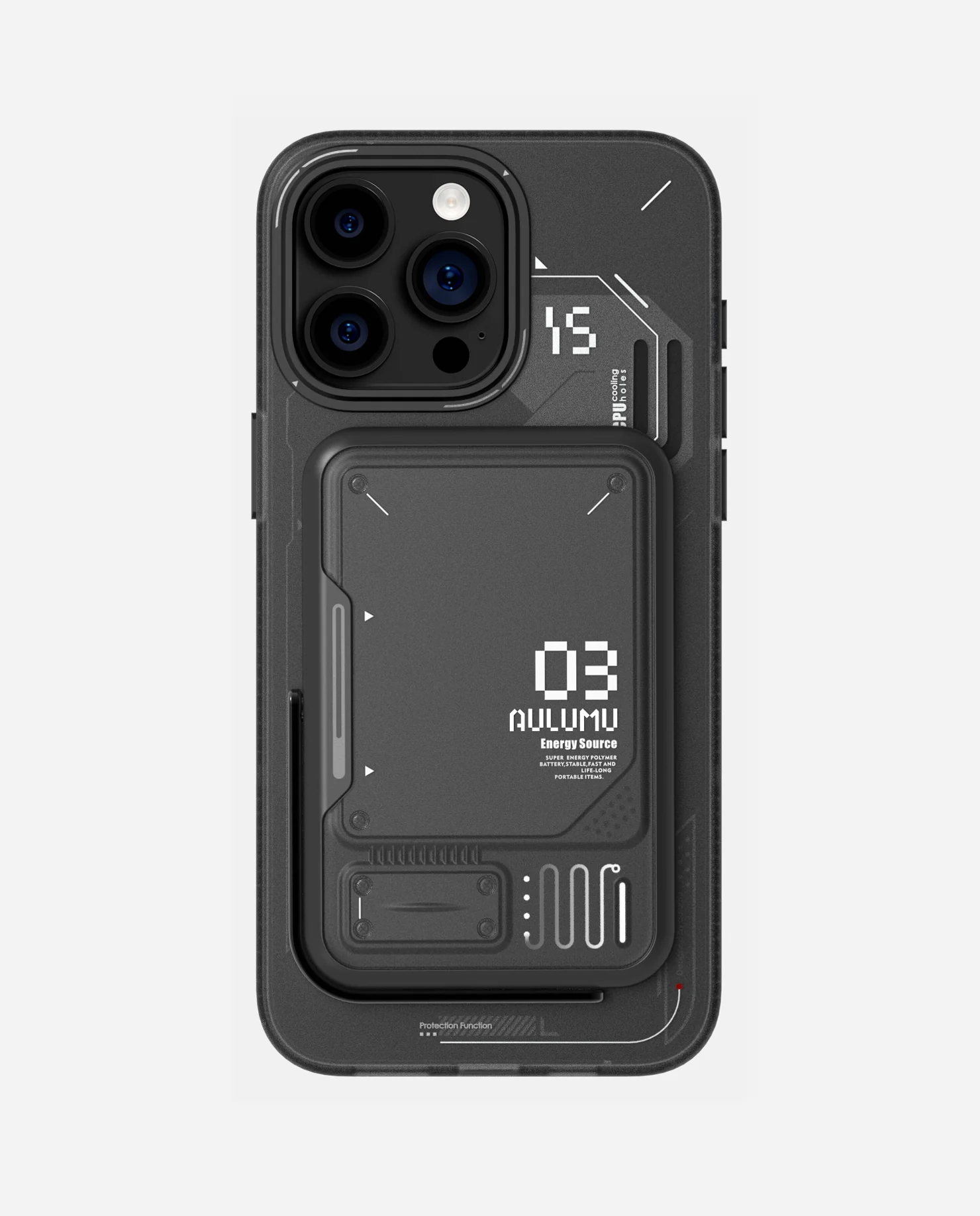 A15 Semi-Translucent Frosted Case for iPhone 15 Series | Unique Cooling Window Design | Magnetic - Image 6