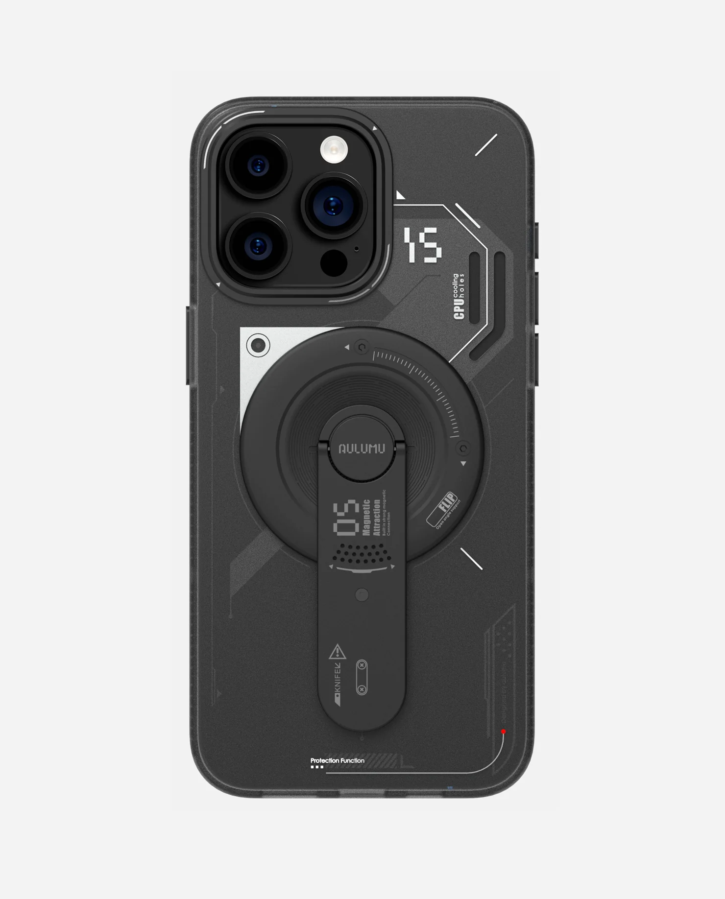 A15 Semi-Translucent Frosted Case for iPhone 15 Series | Unique Cooling Window Design | Magnetic - Image 8