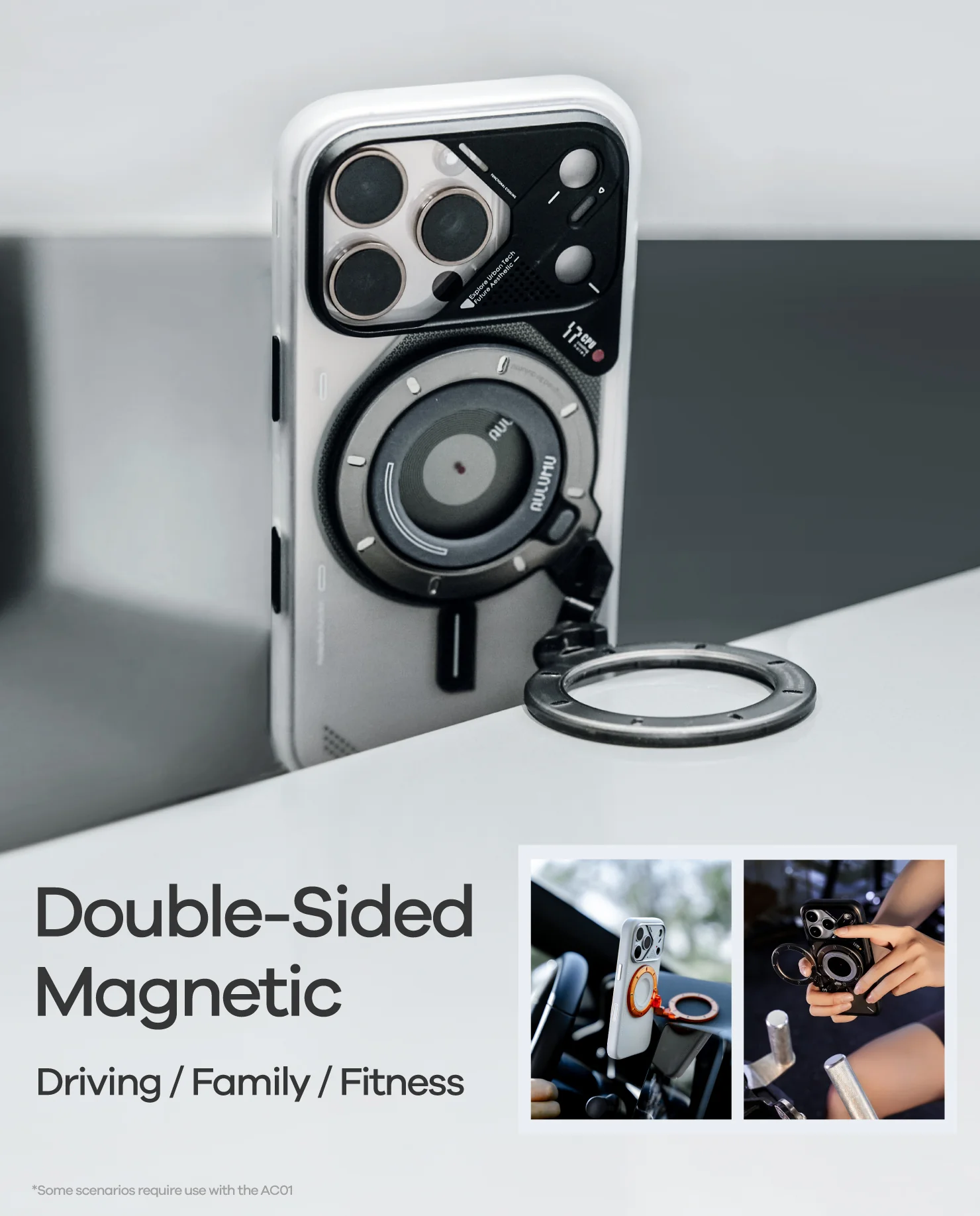 G09 Ghost Transparent Infinite 360° Magnetic Stand - Image 8